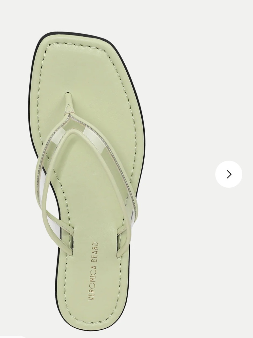 VERONICA BEARD 
Clea Jelly Flip-Flop Sandal
Jelly: Clear/Light Pistachio
Sz 7 - Picture 5 of 15